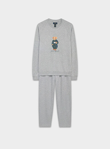 Polo Ralph Lauren: L'ensemble pyjama ourson caf&eacute; Gris pour homme