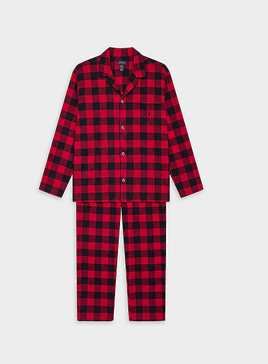 Polo Ralph Lauren: L'ensemble pyjama flanelle carreaux Rouge pour homme