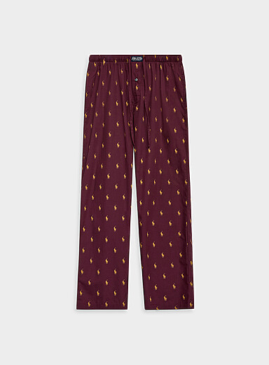 Le pantalon pyjama popeline bourgogne