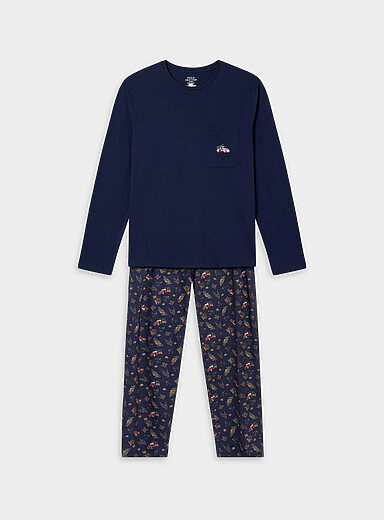 Polo Ralph Lauren: L'ensemble pyjama motif hivernal Bleu marine - Bleu nuit pour homme