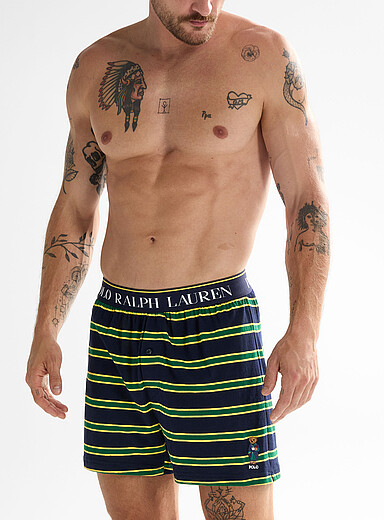 Preppy striped loose trunk