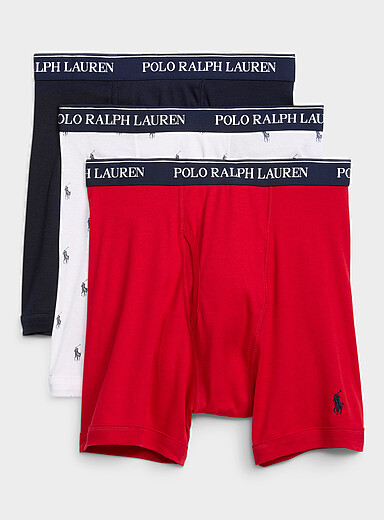 5" embroidered logo boxer briefs Cotton 3-pack