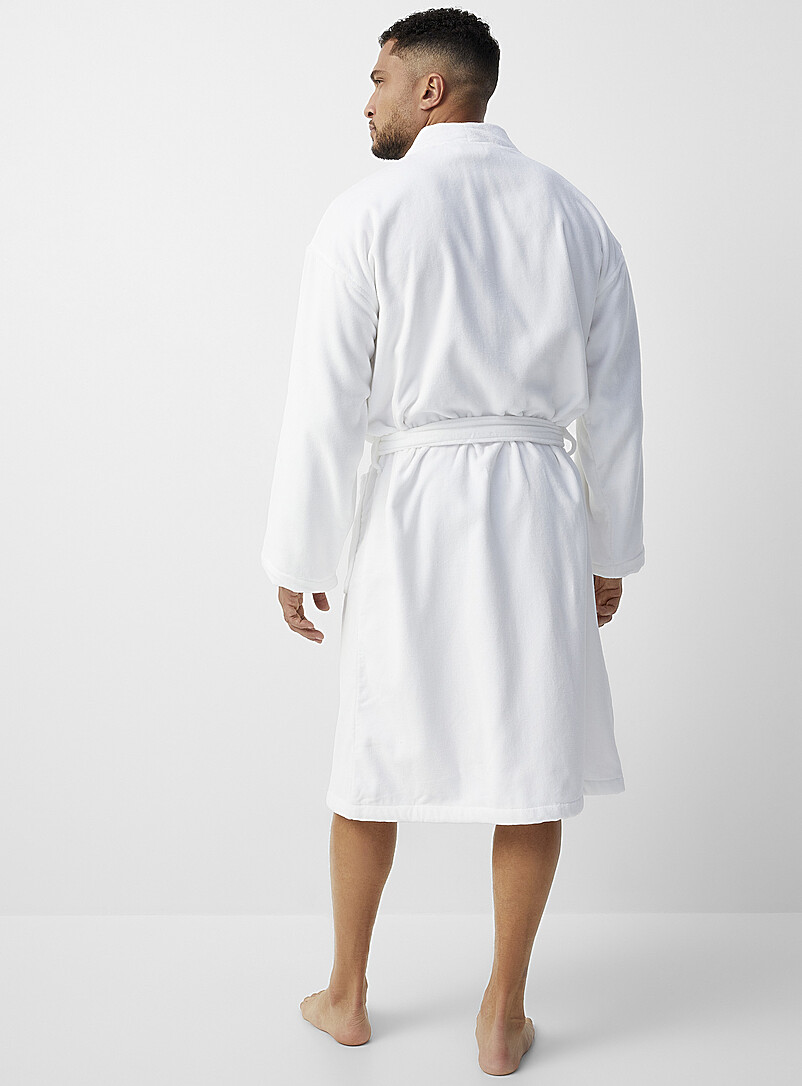 Terry-lined velvet robe product image 3