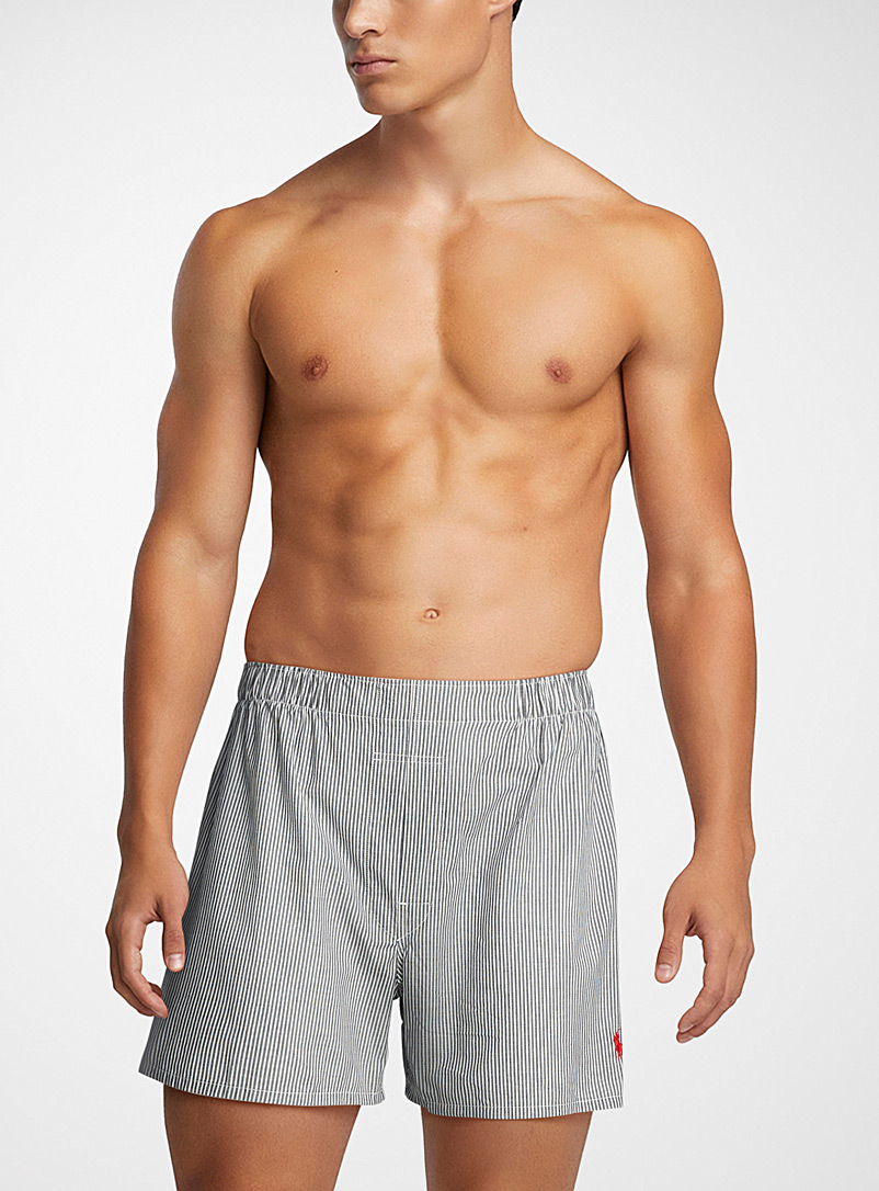 Embroidered Logo Poplin Boxer Cotton