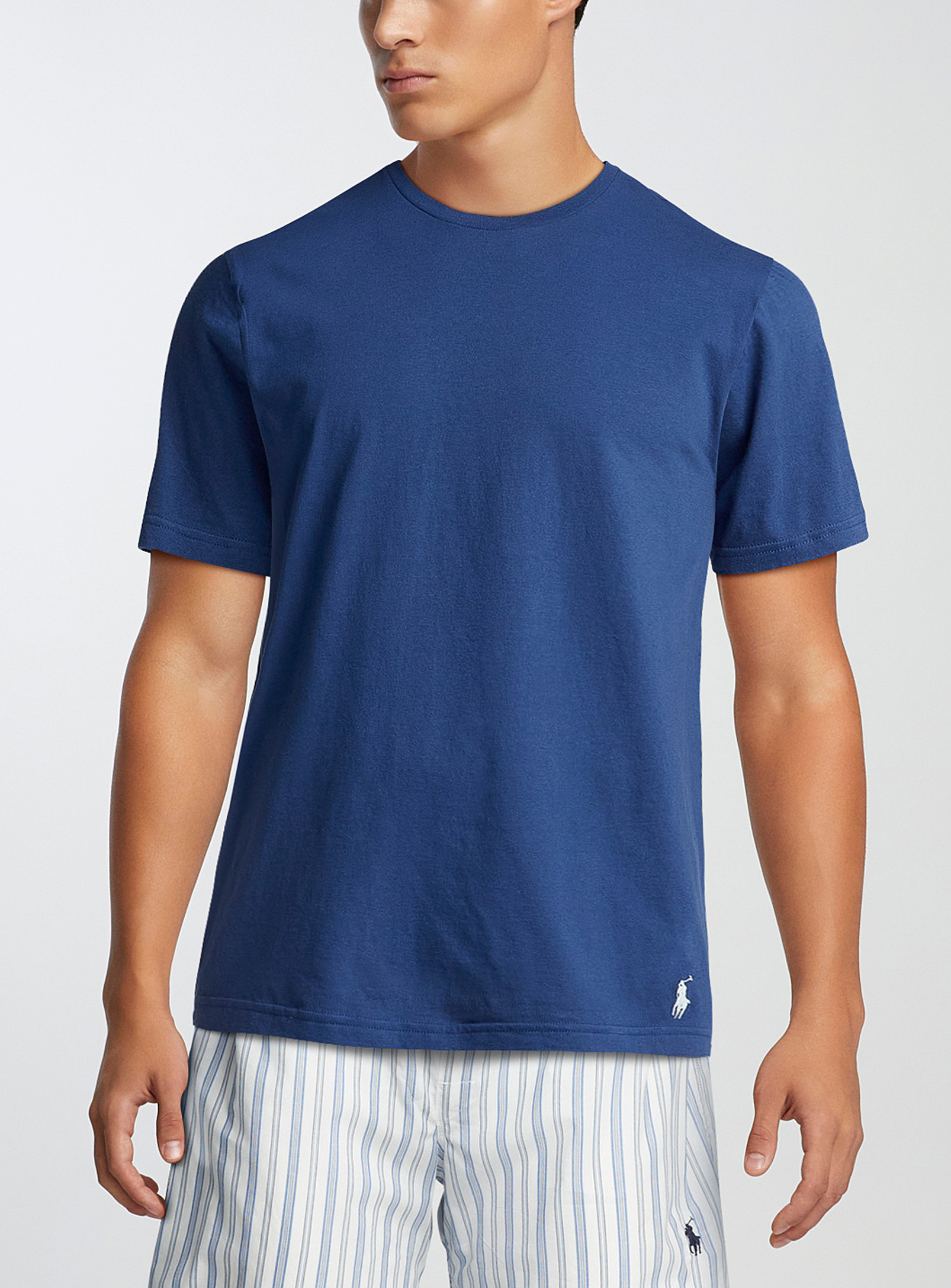 Polo Ralph Lauren Pure Cotton Crew-neck Lounge T-shirt In Blue