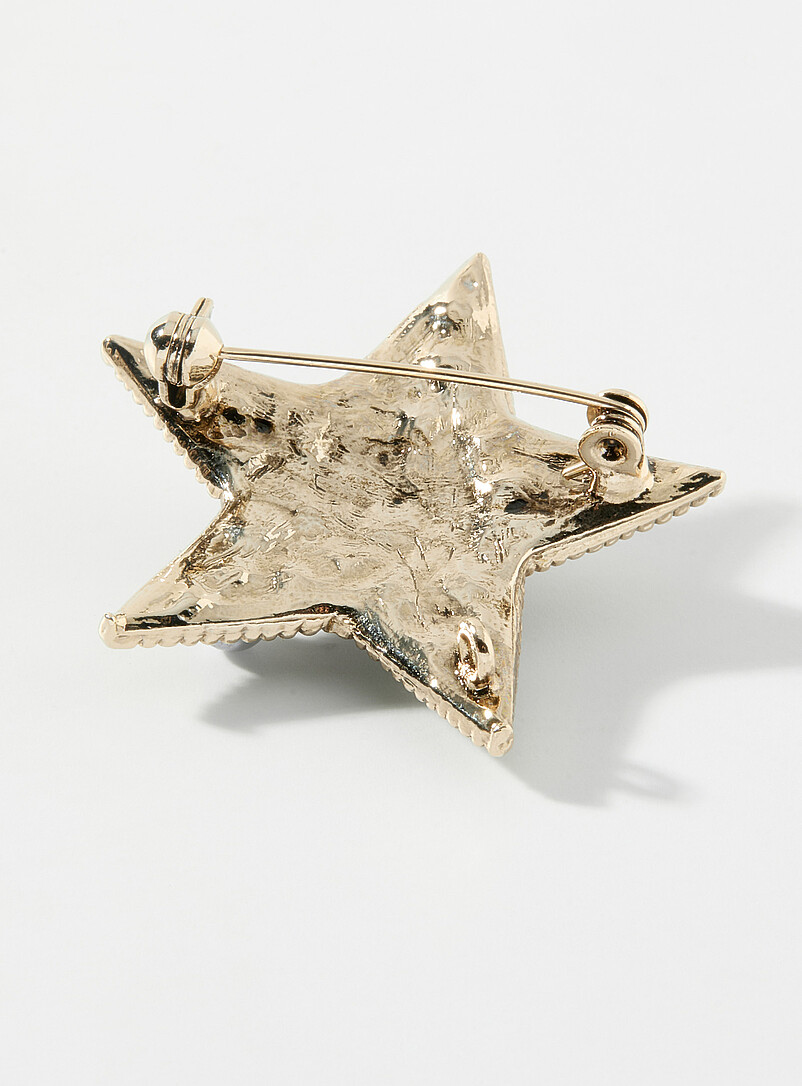 Le 31: La broche &eacute;toile strass Argent pour homme