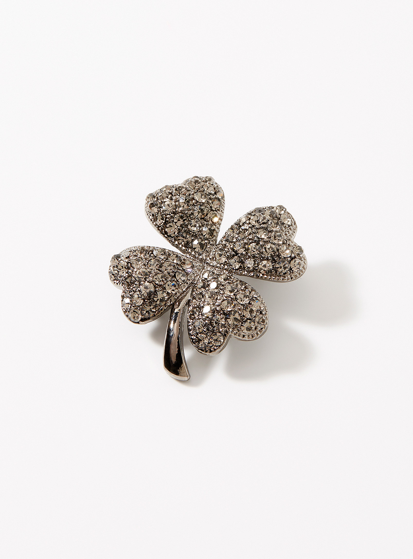 Le 31 Crystal Clover Brooch In Oxford