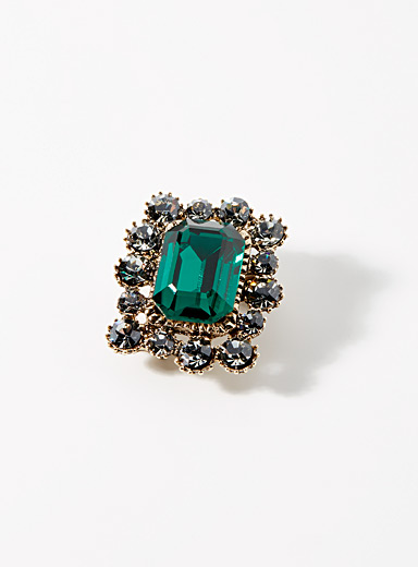 Emerald green stone brooch | Le 31 | Men's Pins | Simons
