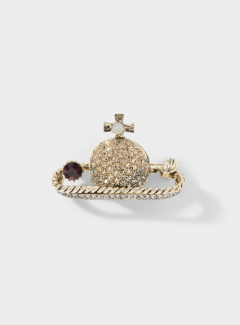 Rhinestone orb brooch product image (primary)
