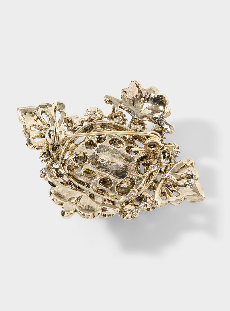 Opulent stone and pearl brooch product image 2