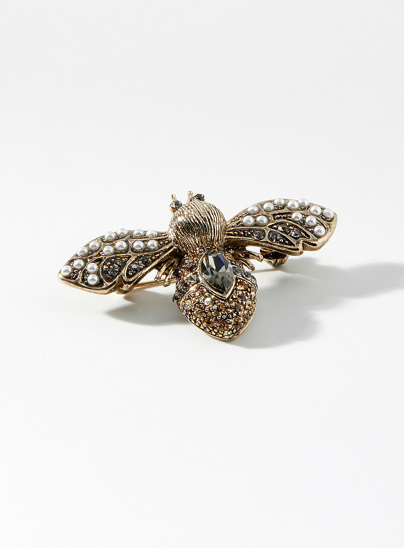 Rhinestone insect brooch product image (primary)