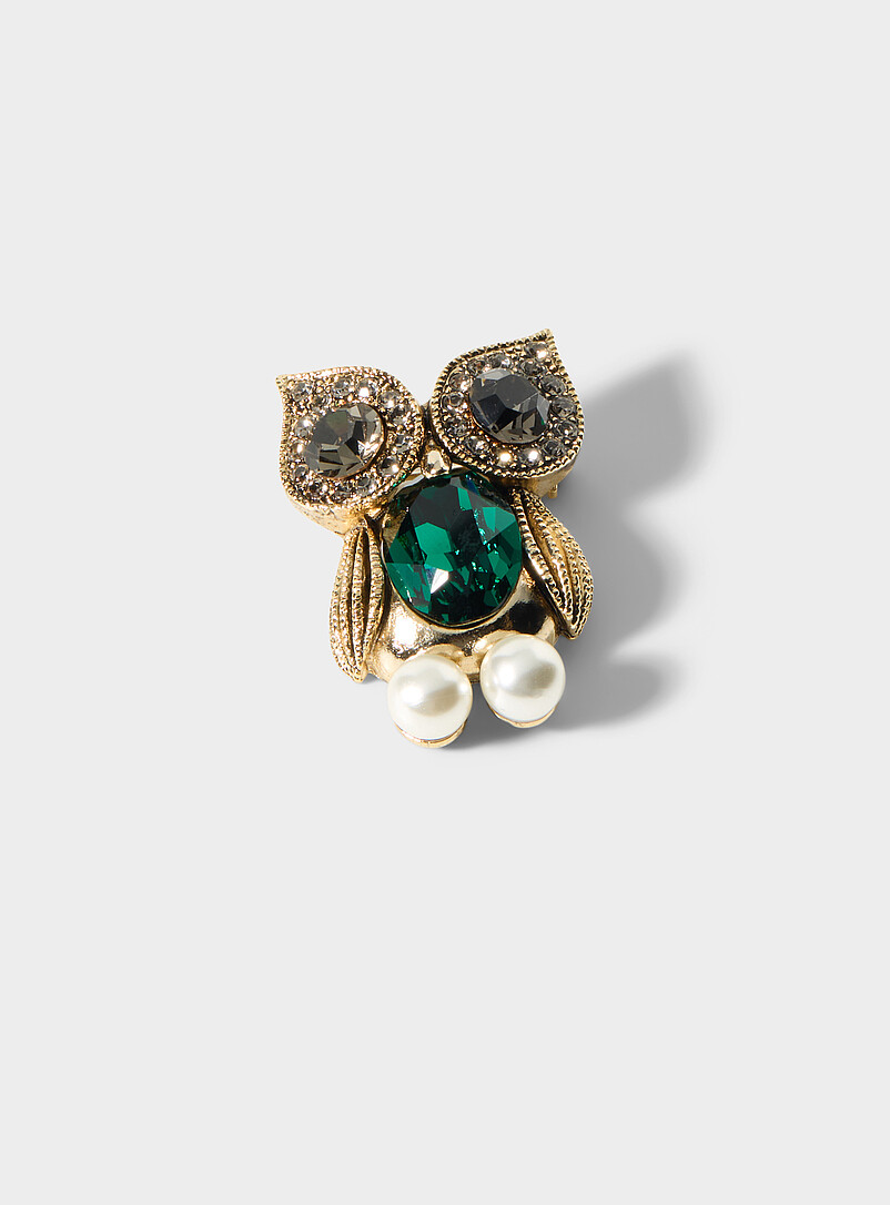 Large owl brooch product image (primary)