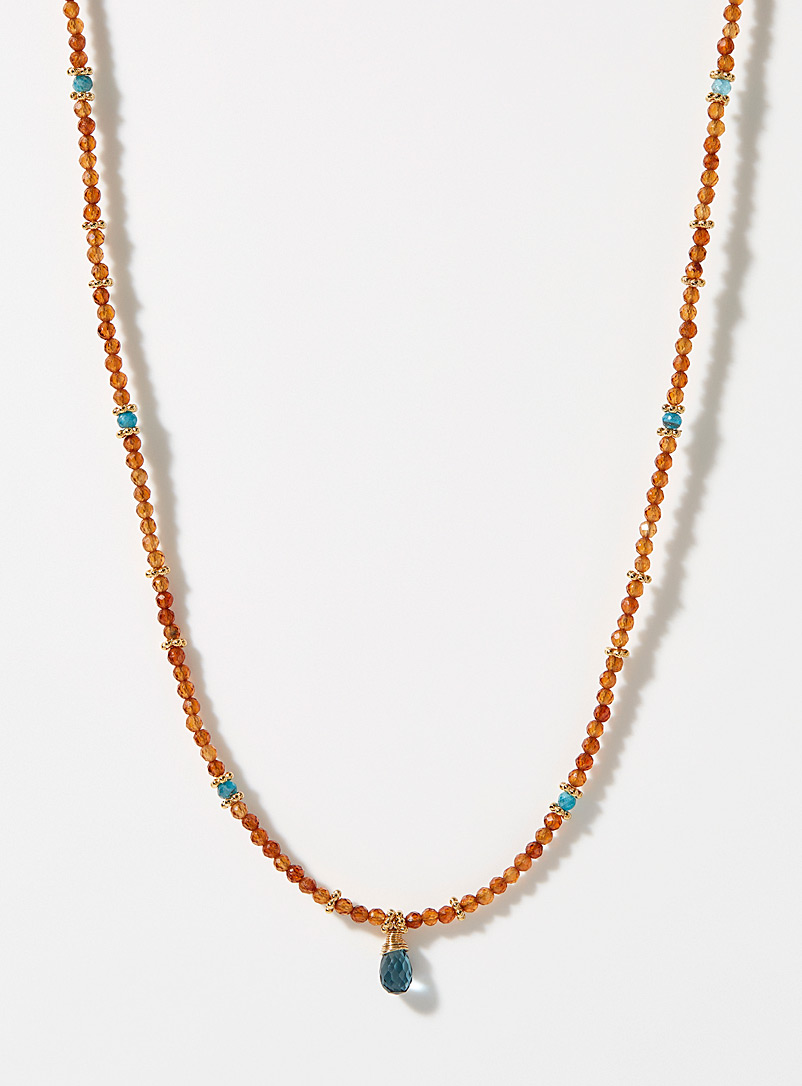 Tityaravy Orange Tapaz necklace for women