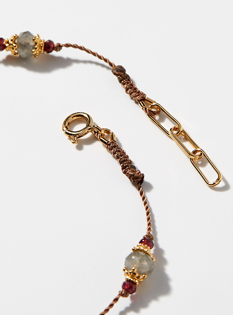 Tityaravy: Le collier Dil Jaune &agrave; motifs pour femme