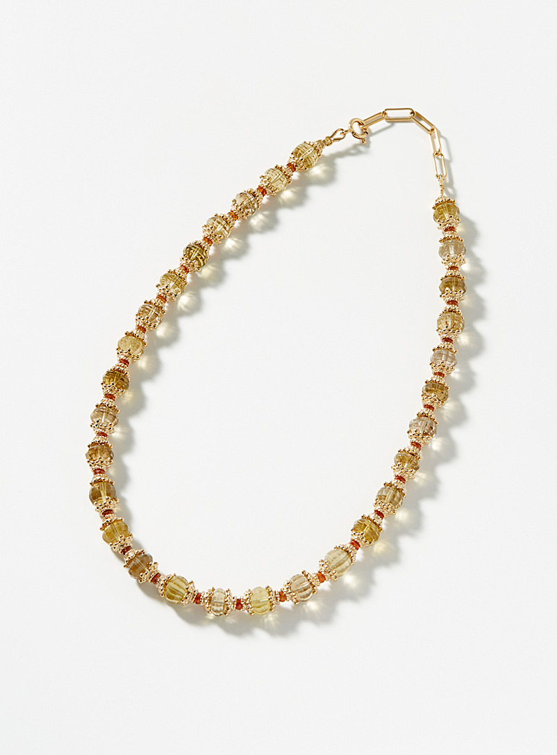 Tityaravy Assorted Sriphala labradorites necklace for women