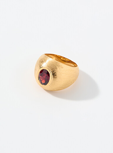 Teena red garnet ring