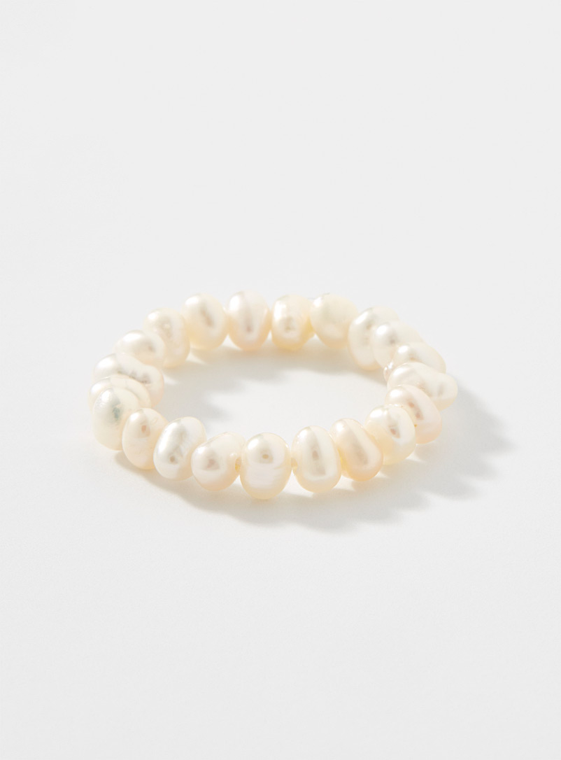 Hermina White Semi-precious stone ring for women