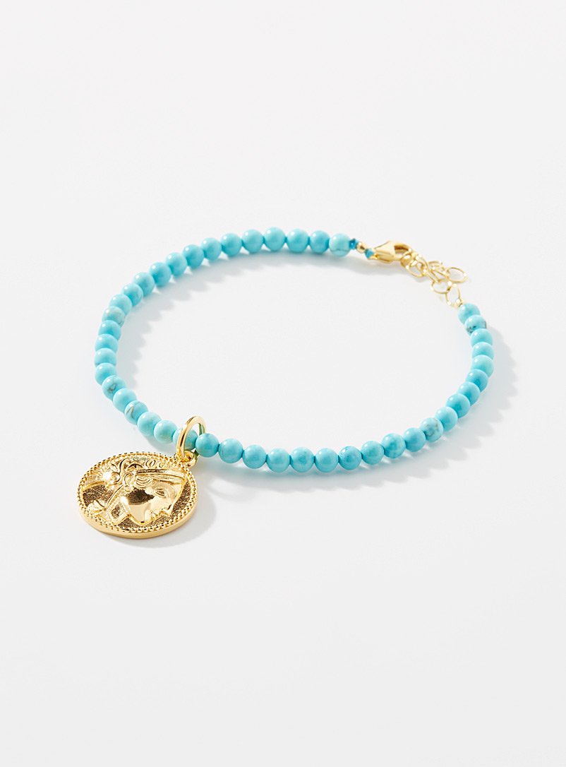 Hermina Teal Athena turquoise bead bracelet for women