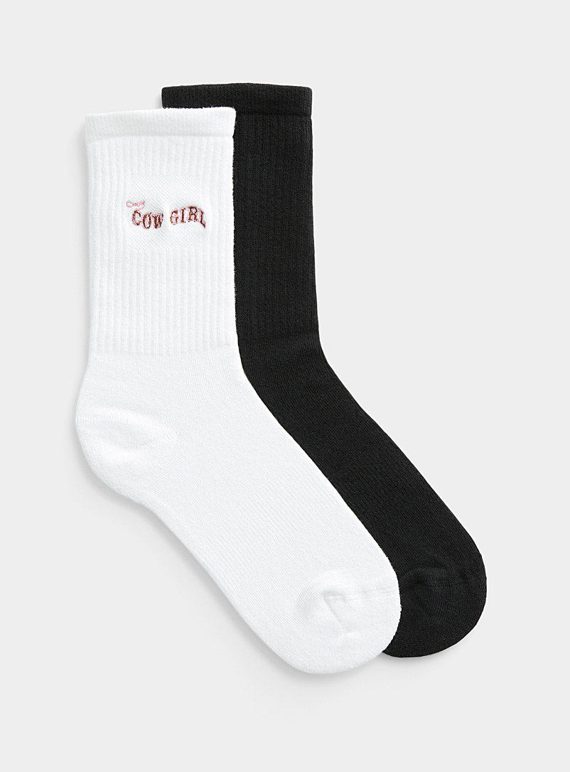 Simons White Organic cotton socks Set of 2 for women