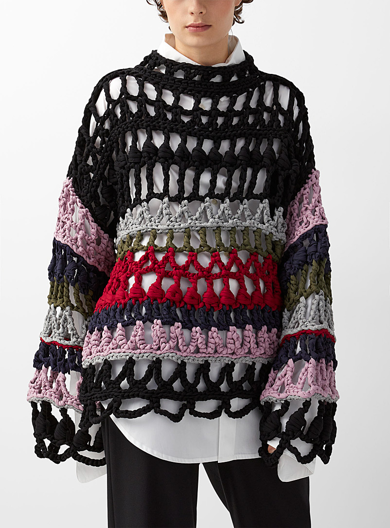 LECAVALIER: Le pull tricot multimatière recyclé Assorti pour femme