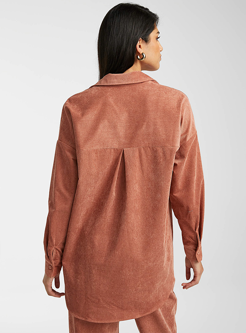 Icône Copper Corduroy loose shirt for women