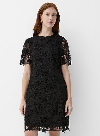Ensemble Lingerie Noir Dentelle Florale Ajourée - Pretty Love Paris - Neuf Avec étiquettes