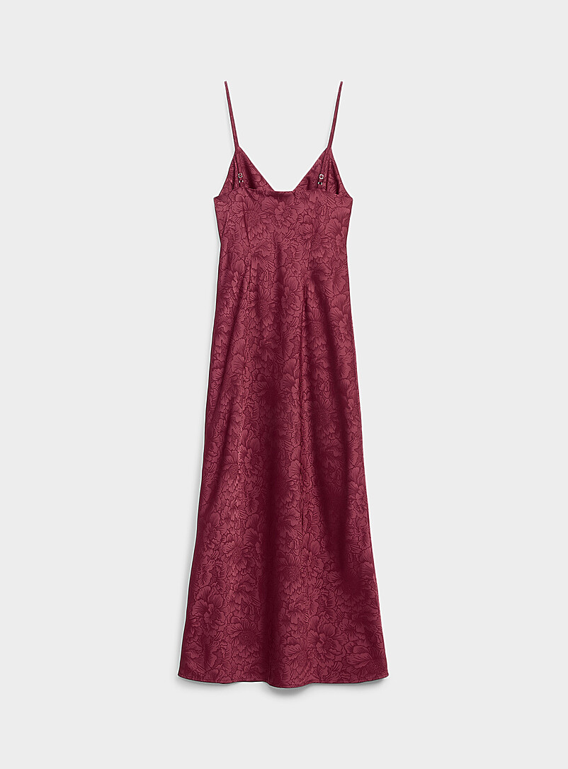 Ic&ocirc;ne: La longue robe nuisette satin double face Bleu marine - Bleu nuit pour femme
