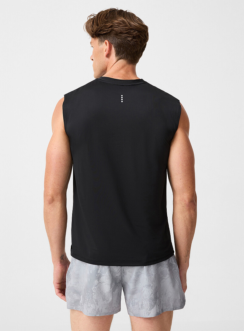 I.FIV5: Le t-shirt microperfor&eacute; sans manches Bourgogne pour homme