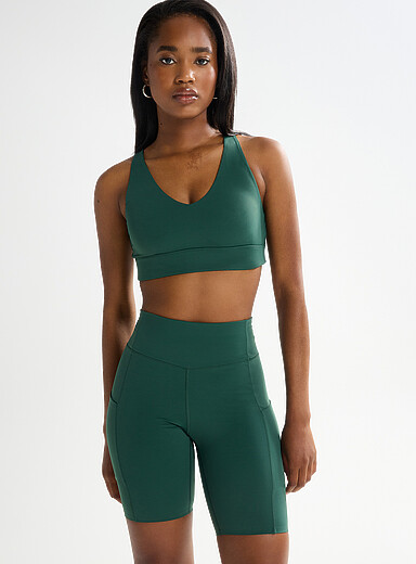 I.FIV5 Green Racerback body-shaping bra Medium to high-impact support for women