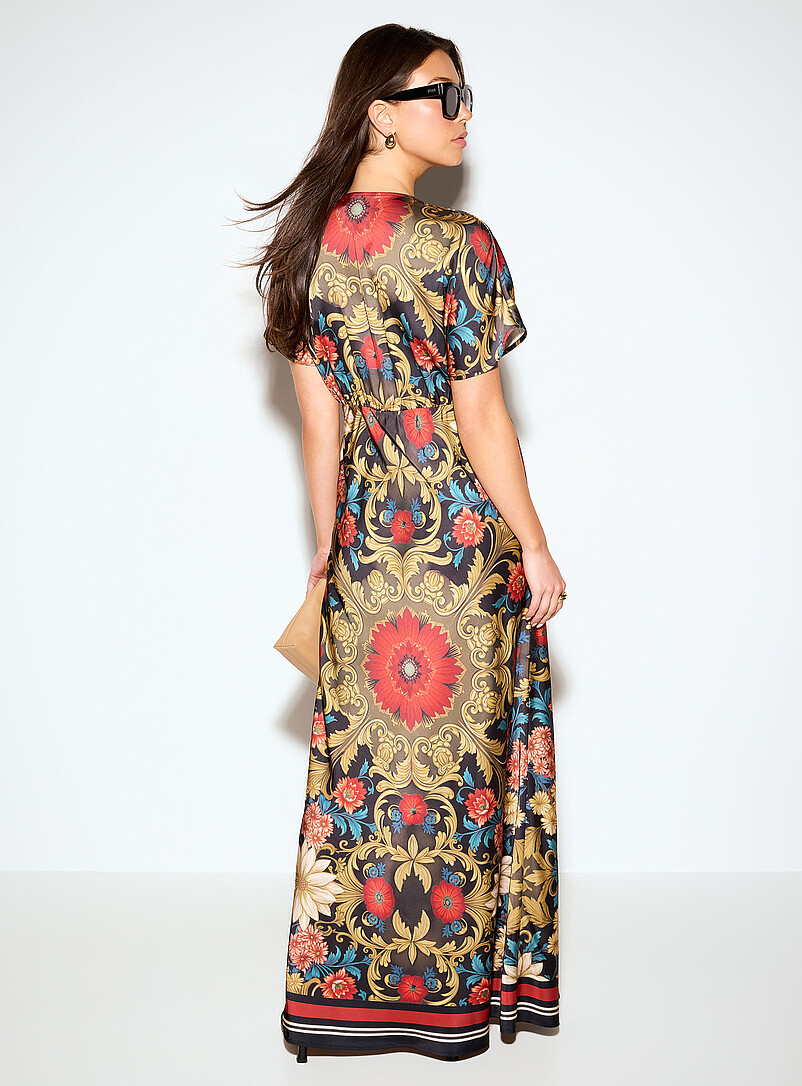 V-neck double-face satin maxi dress product image 3