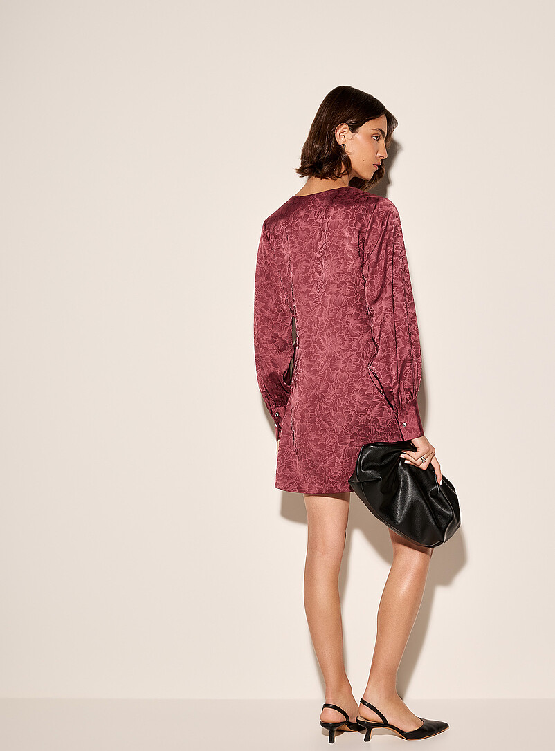 Wraparound double-faced satin mini-dress product image 3