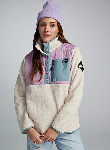 Notice The Reckless Lilacs Lilac fabric and plush sweater for women