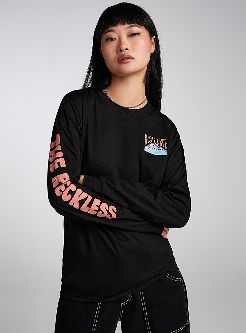 Notice The Reckless Patterned Black Rider skeleton loose tee for women