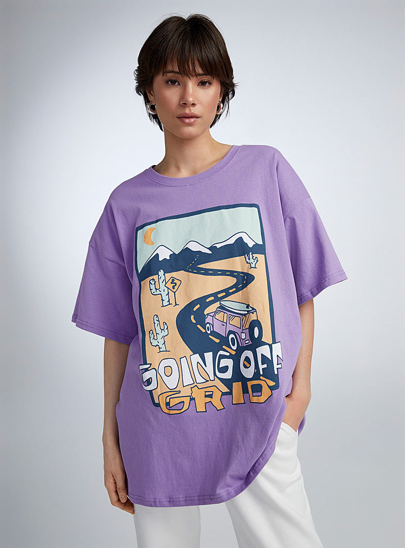 Notice The Reckless Lavender/Light Crimson Desert adventure T-shirt for women