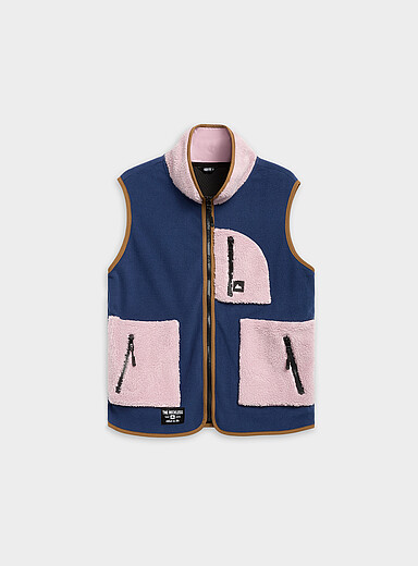 La veste sans manches polaire accents moutonn&eacute;s