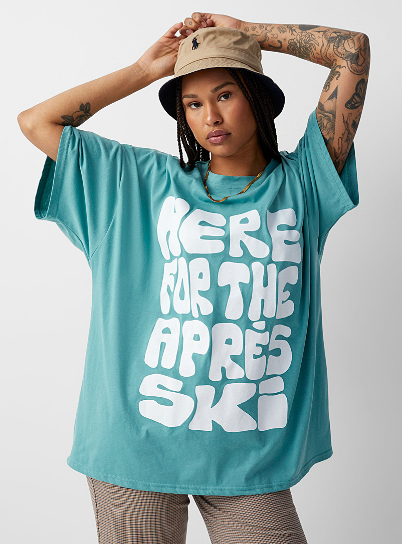 Notice The Reckless Teal Après-ski ultra-loose T-shirt for women