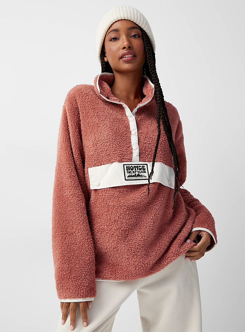 Notice The Reckless Dusky Pink Rosewood plush sweatshirt for women