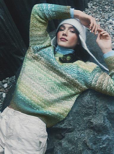 Chevron and diamond pattern sweater | Twik | Shop Women's Sweaters and ...
