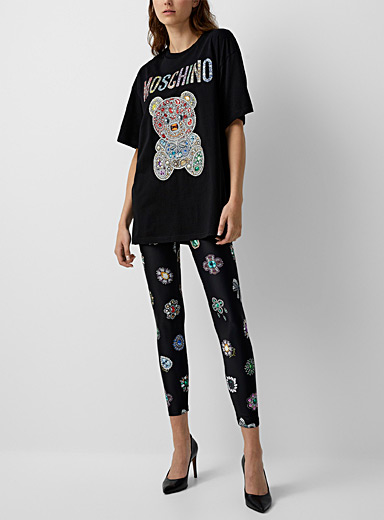 Moschino Patterned Black Jewels print legging for women