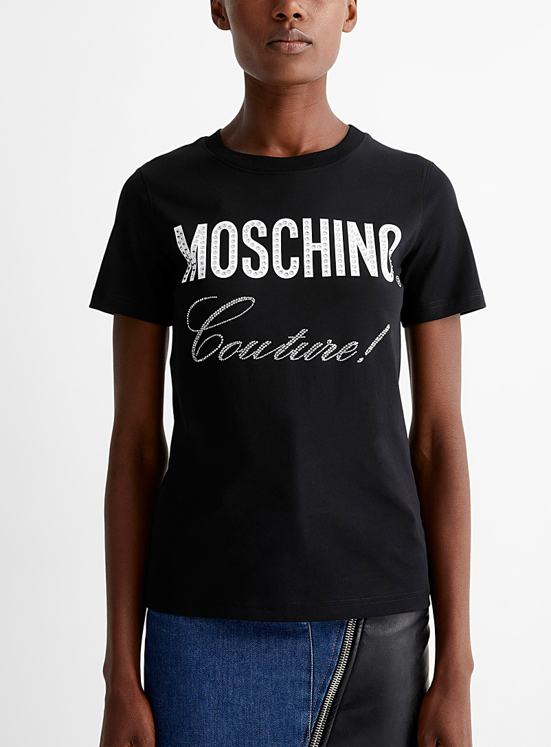 Moschino: Le t-shirt Couture Noir pour femme