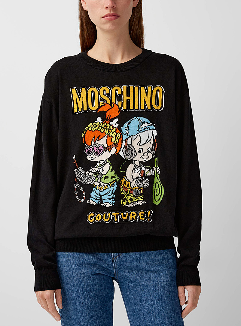 Moschino Black The Flintstones sweater for women