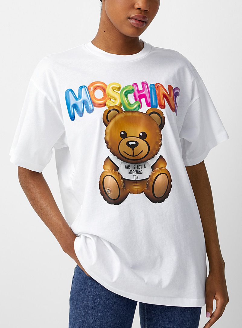 Moschino White Pneumatic teddy T-shirt for women