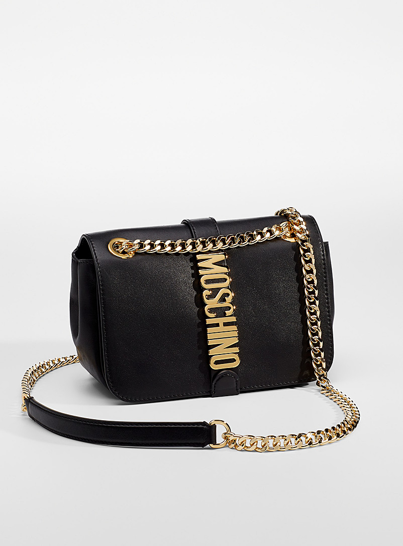 Moschino: Le sac à main boucle ceinture poignée double Noir pour femme