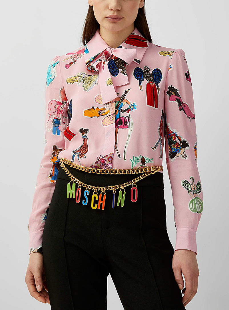 Moschino: La ceinture chaîne multicolore Assorti pour femme