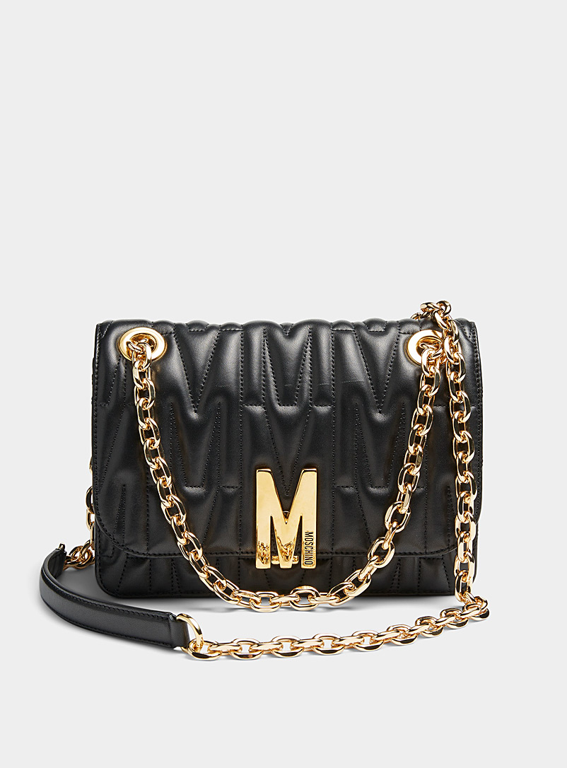 Moschino Black Quilted leather handbag for women