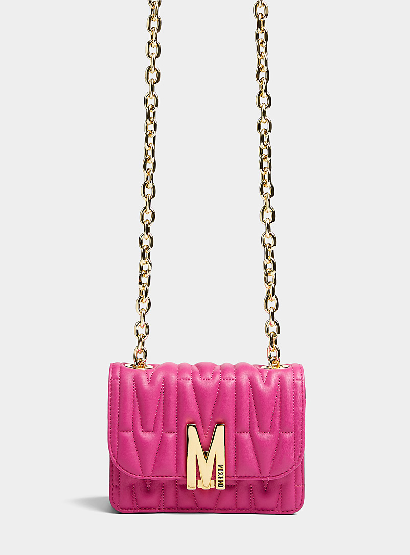 Moschino Purple Quilted leather handbag for women