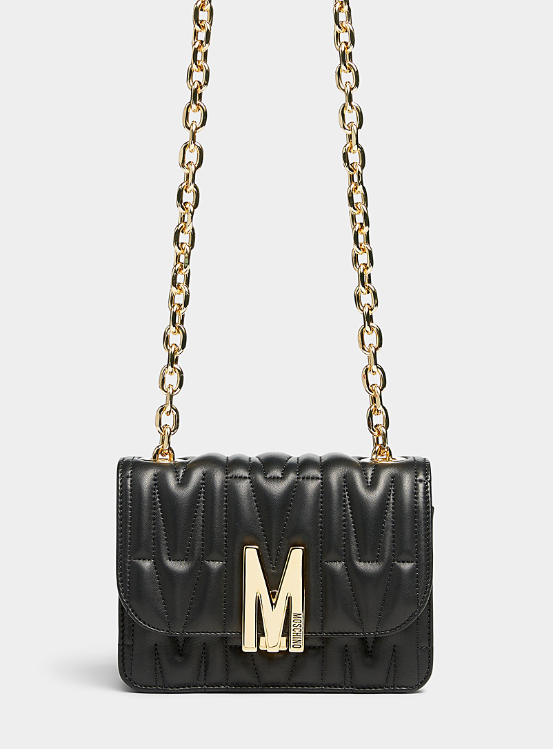 Moschino Black Quilted leather handbag for women