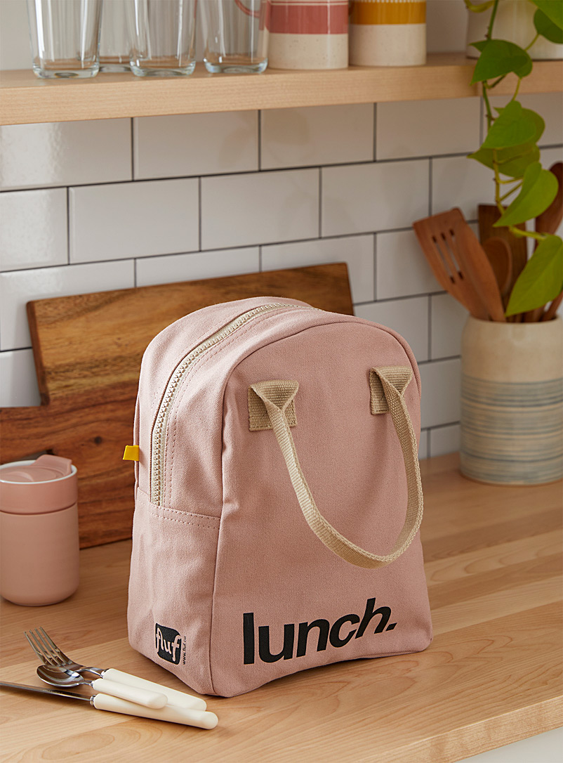 Fluf: Le sac à lunch coton bio rose vintage Rouge pâle