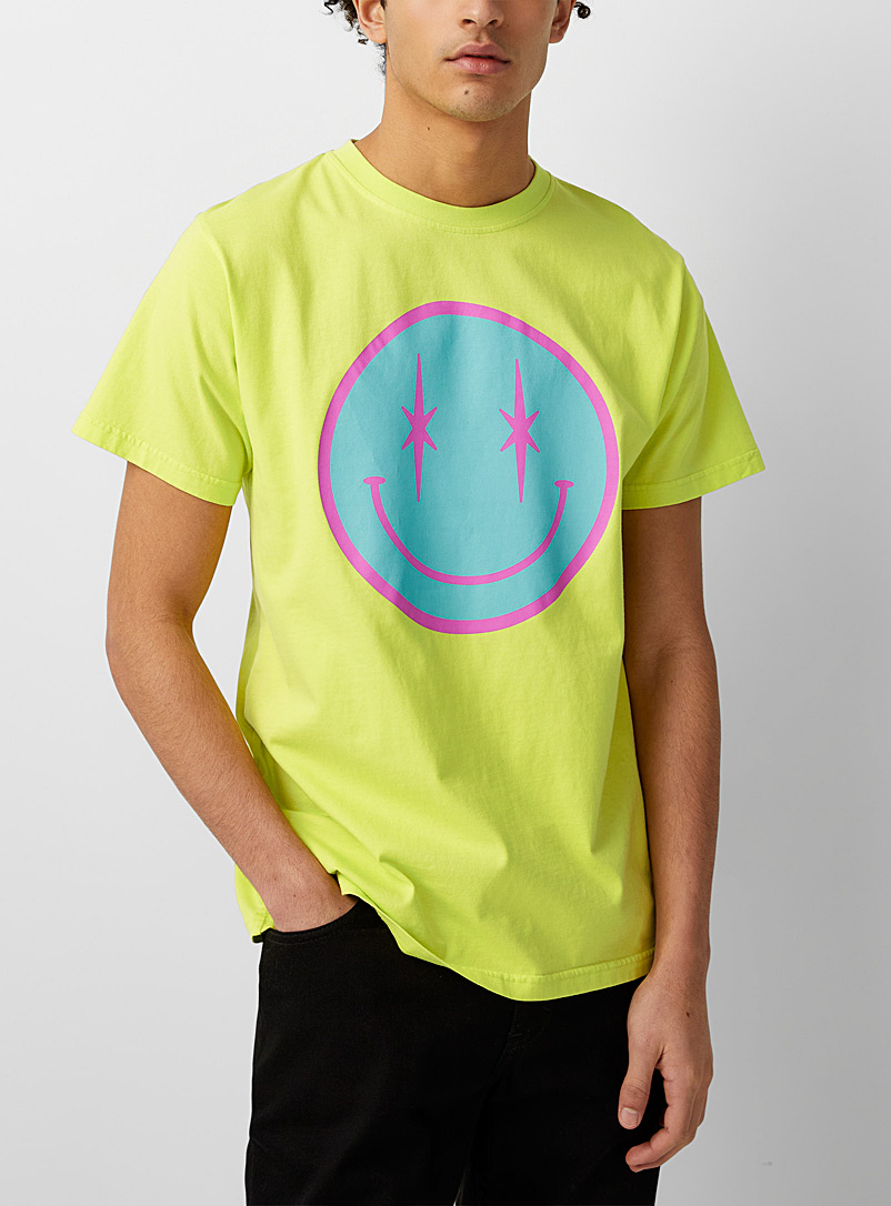 Phipps: Le t-shirt Smiley Jaune foncé pour homme