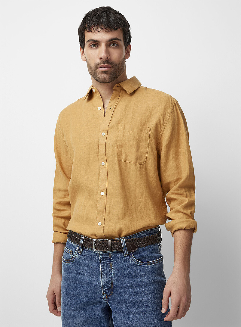Chemise à Manches Longues Baxboy B-500 Pour Homme – Coupe Cintrée – Col Et Manches Contrastés – 17 Coloris Tendance - 1